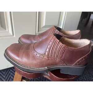 Roper Slip On Loafers Boot Look Brown Size 5.5 Women’s Western Style